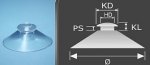 Suction cup head-PVC /transp./28/10.5/1.5 /9 Suction cup head-PVC /transp./28/10.5/1.5 /9