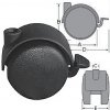 Twin-Castor Ø50 “OTO50“ black with brake