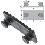 Glide in PE for wooden legs 20X46 black