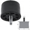 Connector with screw for round tube in PS 50 x 1,2 black, screw