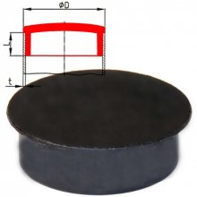 Tappo tondo ABS nero per tubo 32x1.5 mm