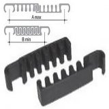 Clips for oval tube 15x30 in PP black