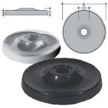 Bases for knobs in ABS Ø50 black