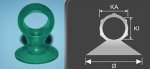 Suction cup ring / PVC / Green/30/23.5/16 Suction cup ring / PVC / Green/30/23.5/16