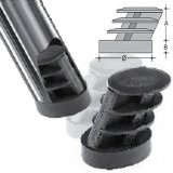 Inclined ribbed inserts 30° in PE 22 white