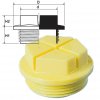 TAPPO FILETTATO-TENUTA- NYLON 3/8"x24 UNF GIALLO