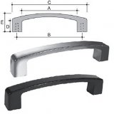 Handle in ABS with brass plated knobs thread M4 - P.116 Chrome