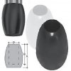 Outer caps barrelform in PVC Ø 6 black