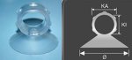 Suction cup ring / PVC /transp./50/33/25 Suction cup ring / PVC /transp./50/33/25