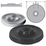 Bases for knobs in ABS Ø50 black