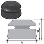 Base plastic insert in PE 19mm black
