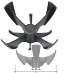 Cloth hanger 4 places TREE black