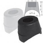 Buffer with cavity in PVC 20H9 F.5,5 black