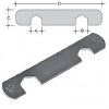 Iron zinc-plated hexagonal spanner 12-13