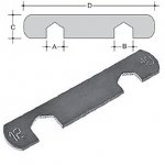 Iron zinc-plated hexagonal spanner 10-12