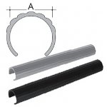 Profilato rotondo in PVC rigido Ø20 nero Profilato rotondo in PVC rigido Ø20 nero