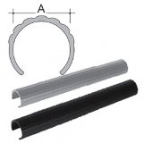 Profile covers in rigid PVC Ø10 grey