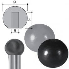 Copritesta a sfera in PVC 14X5 nero