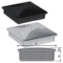 Square insert in ABS nero mm Ø 18X18X1,2