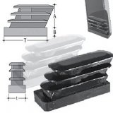 Inclined ribbed rectangular insert 15% in PE 15X30 black