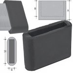 Puntale esterno per piatto in PVC 25X5 nero Puntale esterno per piatto in PVC 25X5 nero