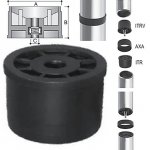 Innesto c/vite per tubi rotondi in Ø 35X1 nero