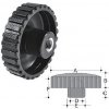 Knurled knob in PA with zinc-plated bolt Ø50 NYLON black F.10X16