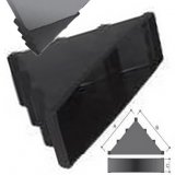 Corner cover for furniture in PE H19 black