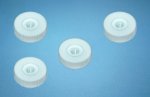 Knurled nut - M4 plastic - PA 6.6, white Knurled nut - M4 plastic - PA 6.6, white