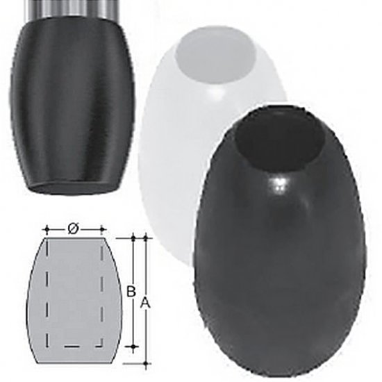 Puntali a botte in PVC Ø 18 nero - Clicca l'immagine per chiudere