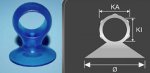 Suction cup ring / PVC / Blue/30/23.5/16 Suction cup ring / PVC / Blue/30/23.5/16
