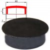 Round ABS black plug for tube 25x2 mm