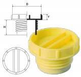 THREADED PLUG PE-HD YELLOW FOR 3/8" GAS