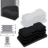 Rectangular ribbed insert in PE 50X15 black