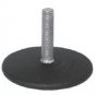 Flat foot for desk Ø80 F. 10X20 black