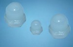Hex Domed Cap Nuts in plastic - M4 nature/DIN 1587