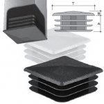 Square inserts in PE 12X12 black