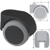 Twin-castor Ø 50 in PA self-braking (covered with TPU) Ø10 + Iro
