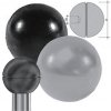Ball knobs in ABS black Ø mm 54 core thread M10