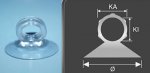 Suction cup ring / PVC /transp./30/16.5/10 Suction cup ring / PVC /transp./30/16.5/10